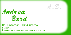 andrea bard business card