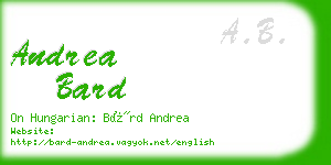 andrea bard business card